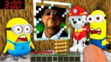 We Found Obunga at 3:00 AM – minions in minecraft vs Paw Patrol – Gameplay Animation