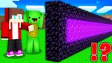 What JJ and Mikey Find inside THE LONGEST NETHER PORTAL in Minecraft Maizen!