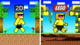 2D to 3D to LEGO In Minecraft!