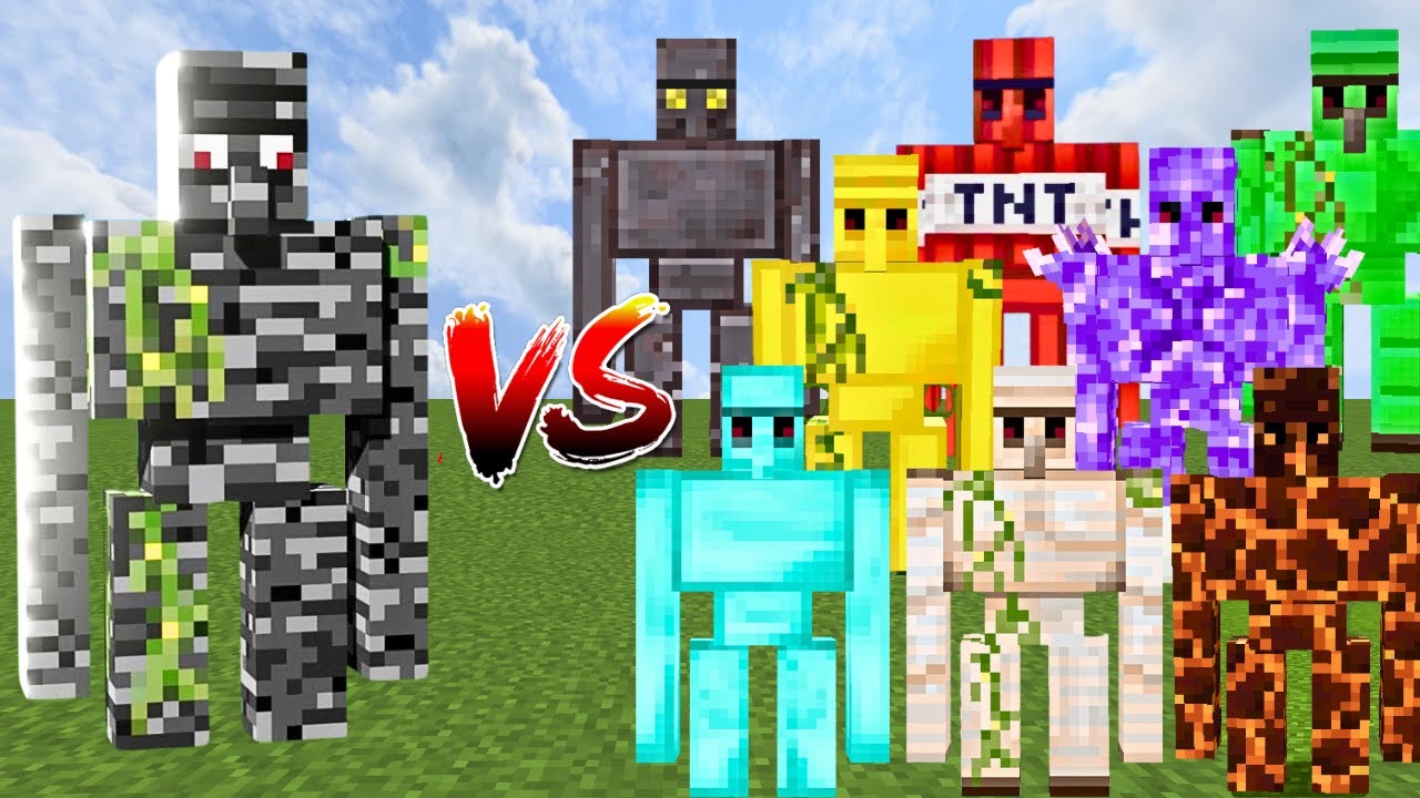 BEDROCK GOLEM vs ALL GOLEMS | Minecraft Mob Battle - Minecraft videos