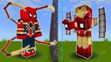 I Cheated in a MEGA SPIDERMAN ROBOT Mob Battle || Minecraft PE