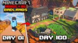 I Survived 100 Days In Badlands Only World In Minecraft Hardcore (Hindi)