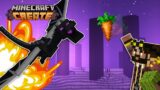 I fought the dragon with VEGETABLES AND FIRE in Minecraft Create Mod!