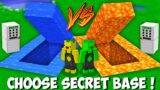 I found OUT THE SECRET PASSWORD FOR RAREST LAVA VS WATER BASE in Minecraft ! NEW SECRET PASSAGE !