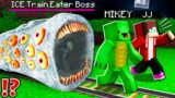 ICE Train Eater BOSS vs Mikey and JJ Battle – in Minecraft Maizen