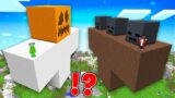 JJ SPAWN Huge GOLEM vs Mikey SPAWN Huge WITHER of 1.000.000 BLOCKS in Minecraft Maizen!