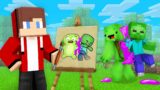 JJ Use DRAWING MOD to SPAWN ZOMBIE for Mikey PRANK – Maizen Parody Video in Minecraft