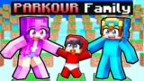Joining a PARKOUR FAMILY in Minecraft!