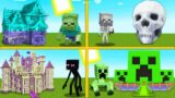 MUTANT CHILDREN MOBS MOVED INTO HOUSES MINECRAFT ZOMBIE CREEPER ENDERMAN SKELETON BATTLE HOW TO PLAY