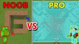 Minecraft NOOB vs PRO: IMPOSSIBLE MAZE BUILD CHALLENGE