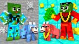 Monster School :  Zombie  x Squid Game Doll Rich and poor dog  – Minecraft Animation