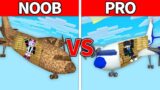 NOOB vs PRO: AIRPLANE HOUSE Build Challenge in Minecraft