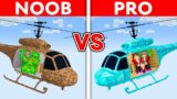 NOOB vs PRO: Mikey vs JJ Family HELICOPTER HOUSE Build Challenge in Minecraft