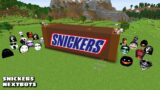 SURVIVAL SNICKERS HOUSE WITH 100 NEXTBOTS in Minecraft – Gameplay – Coffin Meme