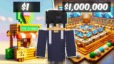 Turning $1 STORE Into $1,000,000 Store In Minecraft…