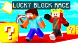 Ultimate Lucky Block Race With Scary Herobrine in Minecraft