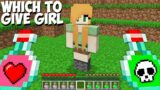 Which TO GIVE A GIRL STRANGEST POTION OR LOVE POTION in Minecraft Challenge 100% Trolling