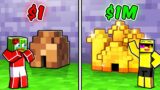 $1 VS $1,000,000 TINY HOUSE In Minecraft!