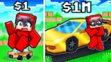 $1 vs $1,000,000 CAR in Minecraft!