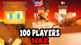100 Players Simulate WORLD WAR in Minecraft…