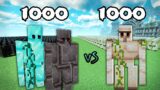 1000 Iron Golems Vs 1000 Diamond &  Netherite Golems | Minecraft