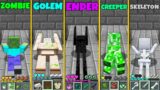 ALL PRISONER MOBS ESCAPED FROM PRISON ENDERMAN ZOMBIE GOLEM CREEPER SKELETON Minecraft How To Play