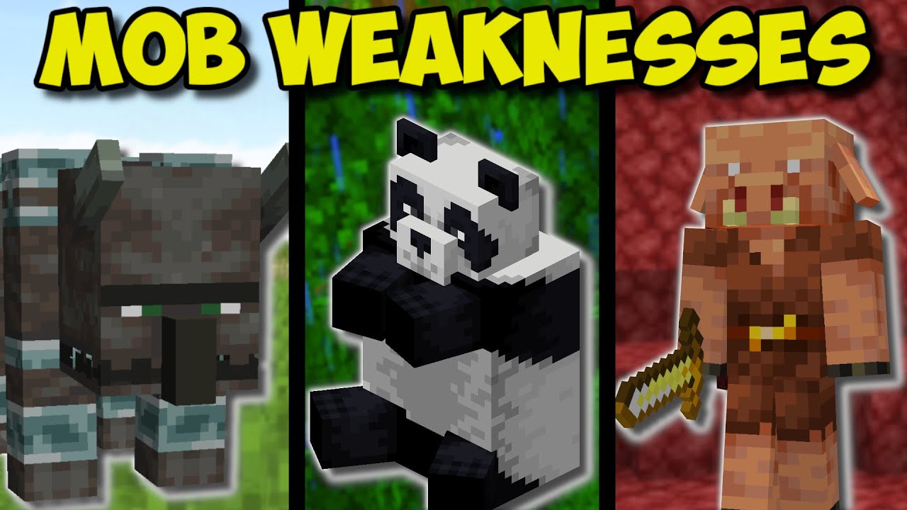 Every Minecraft Mob S Weakness Minecraft Videos