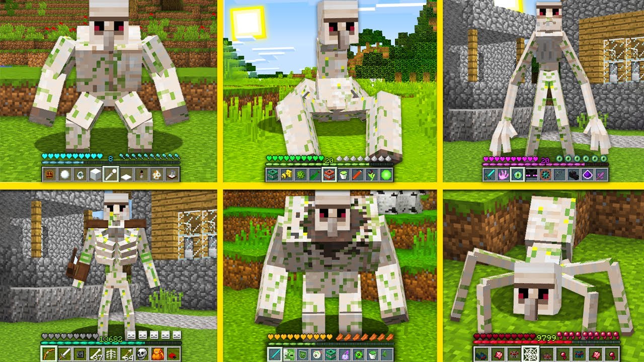 Golem Lived Life Of All Mutant Mobs In Minecraft Zombie Creeper Enderman Skeleton Battle How To