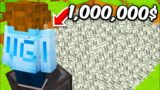 I Became TRILLIONAIRE With Only ONE DOLLAR In this Minecraft Server.