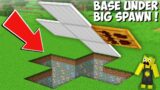 I Found BIG PASSAGE UNDER HUGE GOLEM SPAWN WITH SUPER ITEMS in Minecraft ? SECRET BASE !