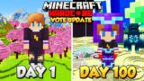 I Survived 100 Days in Minecraft's VOTE Update