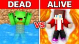 JJ And Mikey CHOOSE Who is STRONGER WATER MAN vs LAVA MAN in Minecraft Maizen