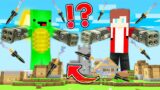 JJ and MIKEY WITH ROCKET HANDS Attacked THE VILLAGE in Minecraft !