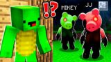JJ and Mikey Became Creepy PIGGY and ATTACK MIKEY and JJ ! – in Minecraft Maizen