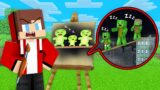 JJ use DRAWING MOD to Prank Mikey Family in Minecraft (Maizen)