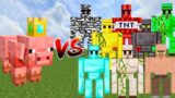 KING PIG vs ALL GOLEMS | Minecraft Mob Battle