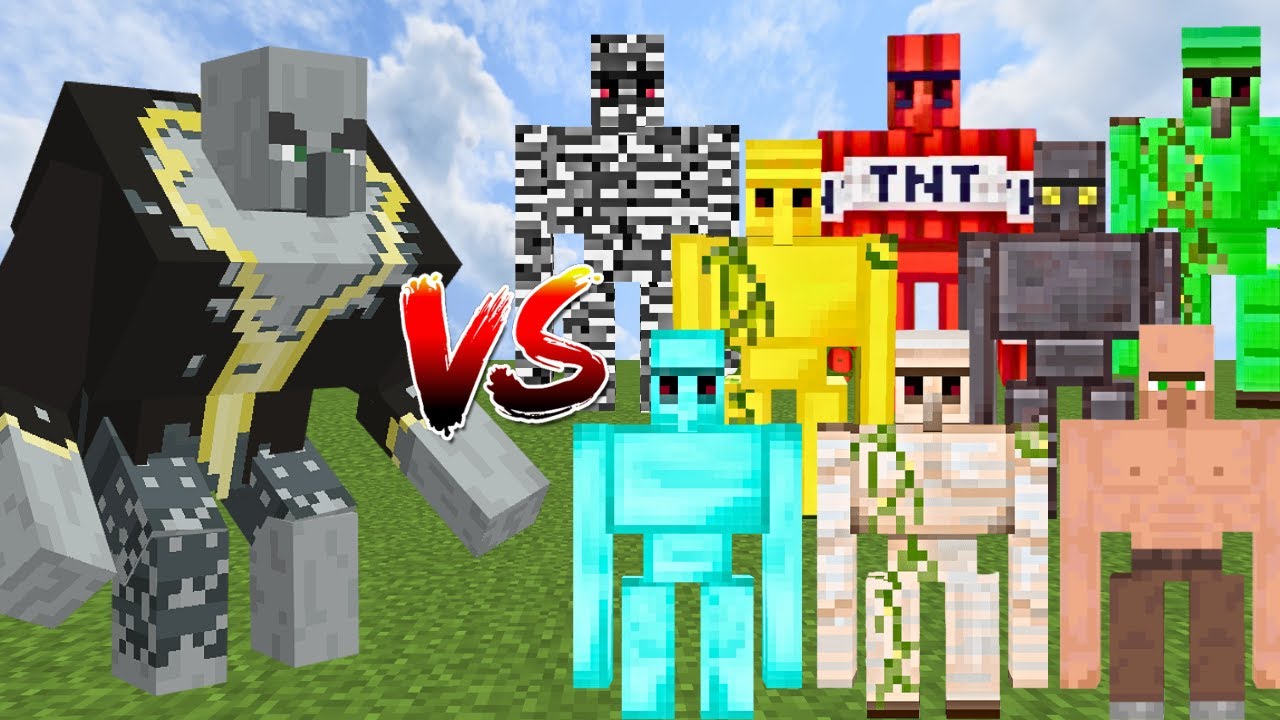 MUTANT ILLAGER vs ALL GOLEMS | Minecraft Mob Battle - Minecraft videos