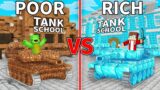 Mikey Poor vs JJ Rich Tank School in Minecraft (Maizen)