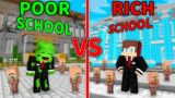 Mikey School vs JJ School Battle Challenge in Minecraft (Maizen)