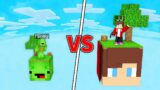 Mikey TINY Island vs JJ GIANT Island Survival Battle in Minecraft (Maizen)