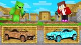 Mikey and JJ Found Buried Super Cars in Minecraft (Maizen)