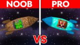 Mikey vs JJ Family: NOOB vs PRO: ROCKET HOUSE Build Challenge in Minecraft