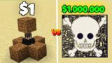 Minecraft Escaping $1 Prison vs $1,000,000 Prison