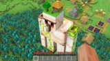 Minecraft Villager and TITAN Iron Golem Protect the Village from The Zombie Apocalypse #minecraft