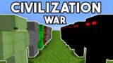 Minecraft but I join a CIVILIZATION WAR [FULL STORY]
