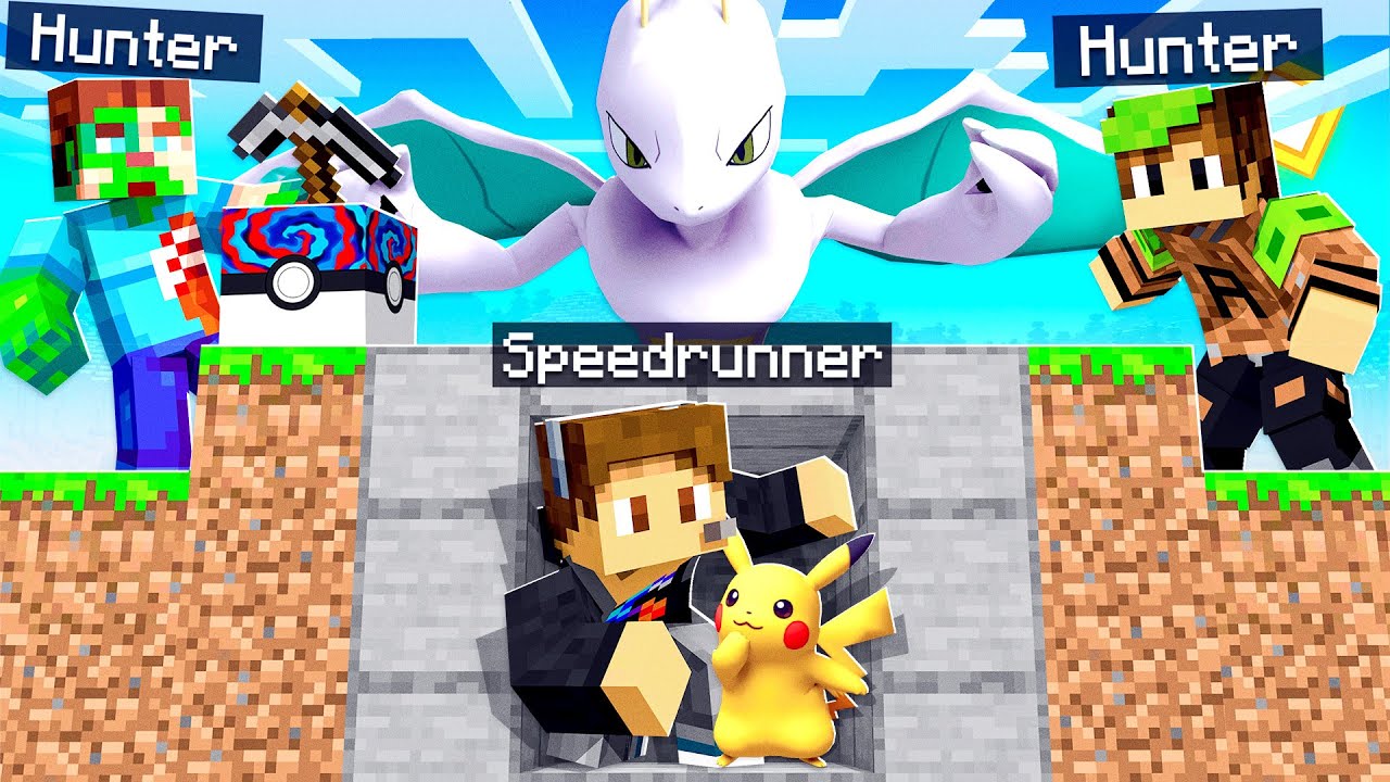 SPEEDRUNNER vs. HUNTERS MANHUNT In MINECRAFT PIXELMON! Minecraft videos