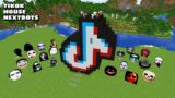 SURVIVAL TIKTOK HOUSE WITH 100 NEXTBOTS in Minecraft – Gameplay – Coffin Meme