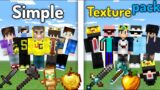 Simple vs Texture Pack players in Indian Minecraft community