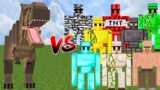 T-REX vs ALL GOLEMS | Minecraft Mob Battle