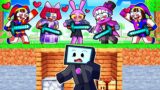 TV MAN VS 10 FANGIRLS in Minecraft! (Pomni, Jax Sister, Caine Sister)